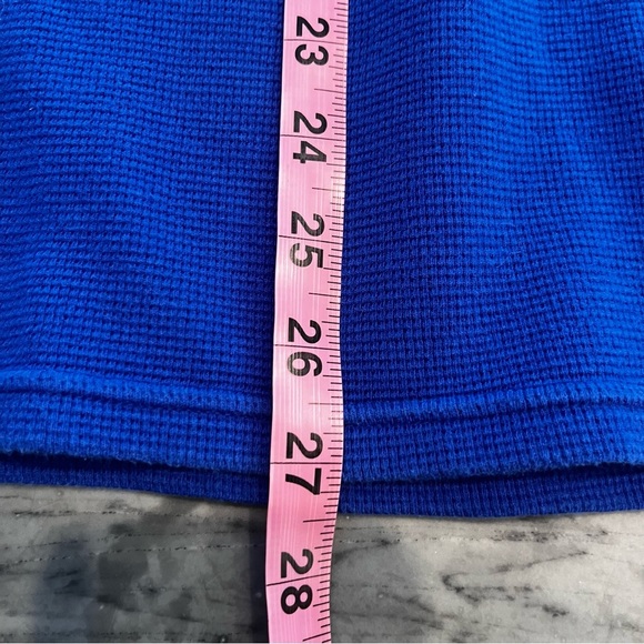 Polo Ralph Lauren Royal Blue V Neck Thermal Logo Cotton Sweater Medium Women - Picture 6 of 8